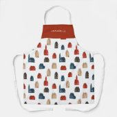 伝統的素朴冬のクリスマスプレゼント エプロン (正面)