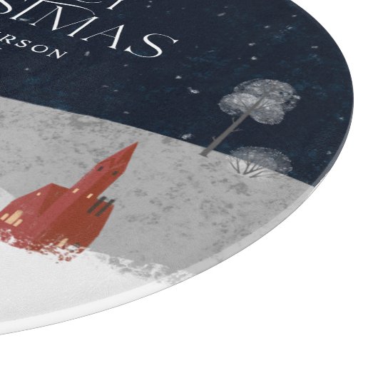 伝統的素朴冬のクリスマスプレゼント カッティングボード (角)