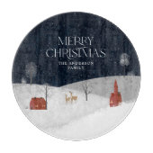 伝統的素朴冬のクリスマスプレゼント カッティングボード (正面)