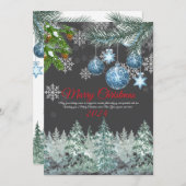 伝統的素朴冬クリスマスホリデーカード シーズンカード (正面/裏面)