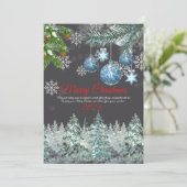 伝統的素朴冬クリスマスホリデーカード シーズンカード (スタンド正面)