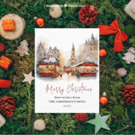 伝統的素朴冬メリークリスマス シーズンポストカード