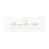 伝統的結婚フォーマル差出人住所 ラベル (正面)