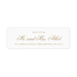 伝統的結婚フォーマル差出人住所 ラベル