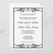 伝統的結婚式招待状 – フローリッシュ 招待状 (正面/裏面)