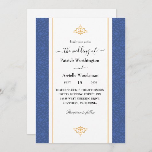 伝統的結婚式招待状 招待状 (正面/裏面)