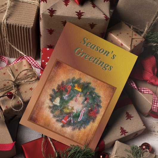 伝統的絵画リース シーズンカード