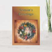 伝統的絵画リース シーズンカード (正面)