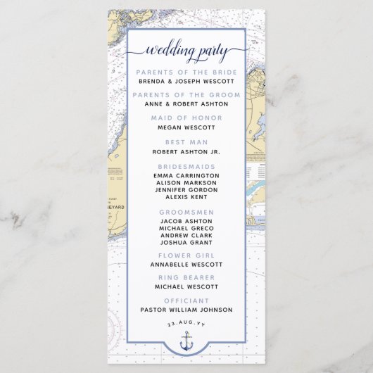 伝統的航海のマルタ結婚の プログラム (裏面)