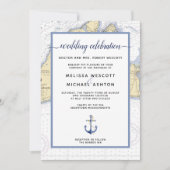 伝統的航海のマルタ結婚の 招待状 (正面)