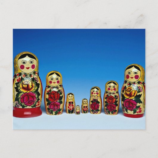 伝統的色彩の鮮やかロシアのセット ポストカード (正面)