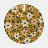 伝統的花:シームレスパターン ガラスオーナメント (裏面)