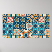 伝統的華美ポルトガルの装飾色 ポスター (正面)