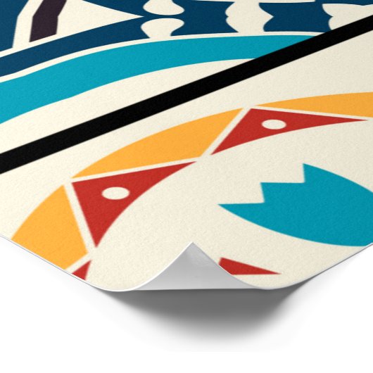 伝統的華美ポルトガルの装飾色 ポスター (角)