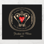 伝統的誓いきらめくワインラベル スパークリングワインラベル (シングルラベル)