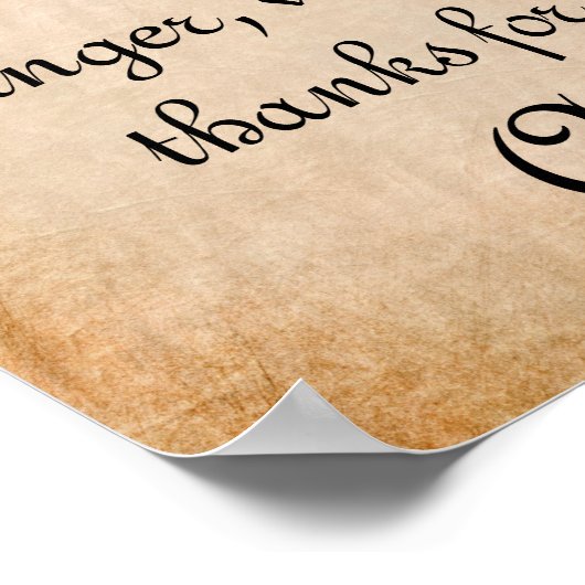 伝統的賛美祈りの言葉 ポスター (角)