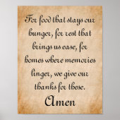 伝統的賛美祈りの言葉 ポスター (正面)