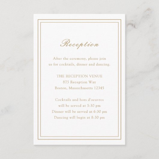 伝統的金ゴールドは無結婚常 エンクロージャーカード (正面)