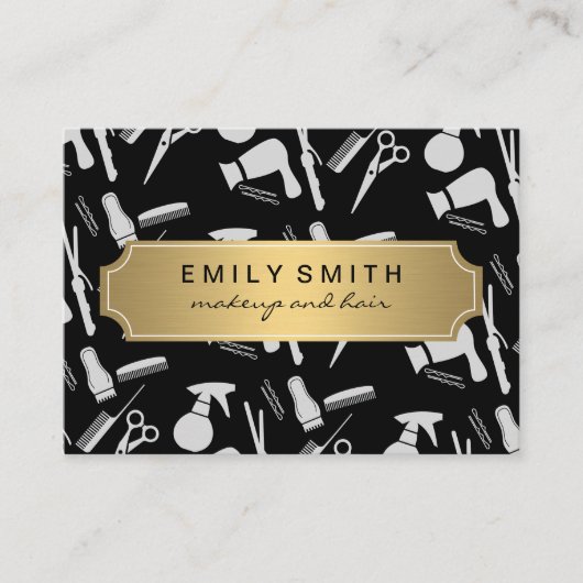 伝統的金ゴールドクラシックスタイリストアポイントメント 予約カード (正面)