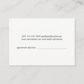 伝統的金ゴールドクラシックスタイリストアポイントメント 予約カード (裏面)