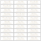 伝統的金ゴールドフォーマルエレガントな結婚式 シール (正面)