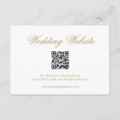 伝統的金ゴールドフォーマルQRコードエレガントな結婚式 エンクロージャーカード (正面)