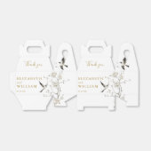 伝統的金ゴールドChinoiserie結婚's Thank You フェイバーボックス (折り畳みなし)