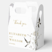 伝統的金ゴールドChinoiserie結婚's Thank You フェイバーボックス (オープン)