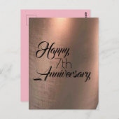 伝統的銅7周年記念カード ポストカード (正面/裏面)