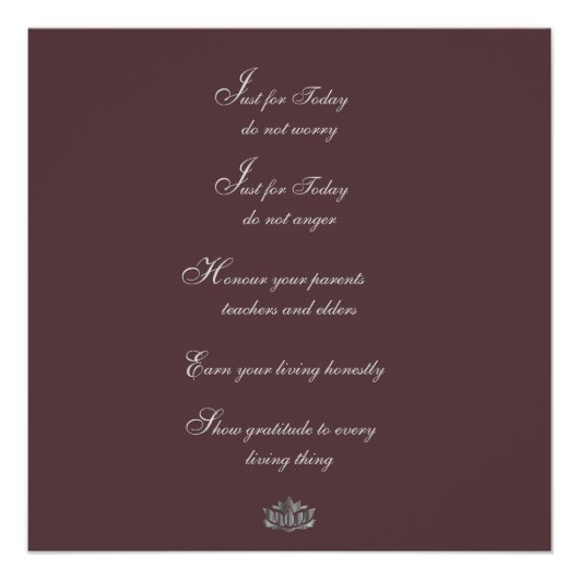 伝統的霊気原則 ポスター (正面)