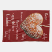 伝統的飾Christmas Cookie キッチンタオル (横)