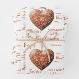 伝統的飾Christmas Cookie ラッピングペーパーシート