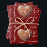 伝統的飾Christmas Cookie ラッピングペーパーシート<br><div class="desc">伝統的飾Christmas Cookie Wrapping紙。このクリスマスギフトラップは、白いクリスマスクッキーとメリー飾クリスマスやその他の休日の願いのプリントされたテクスチャを持っている。</div>
