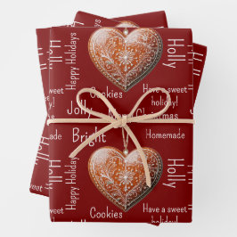 伝統的飾Christmas Cookie ラッピングペーパーシート