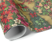 伝統的飾Christmas Trees Pattern ラッピングペーパー (ロールコーナー)