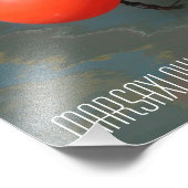 伝統的魚釣りボートマストライプのーザックスロクマルタ フォトプリント            (角)