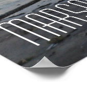 伝統的魚釣りボートマストライプのーザックスロクマルタ ポスター (角)