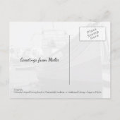 伝統的魚釣りボートマストライプのーザックスロクマルタ ポストカード (裏面)