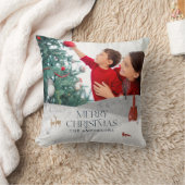 伝統的1素朴枚の写真Winter Merry Chrimas クッション (ブランケット)