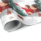 伝統的1素朴枚の写真Winter Merry Chrimas ラッピングペーパー (ロールコーナー)