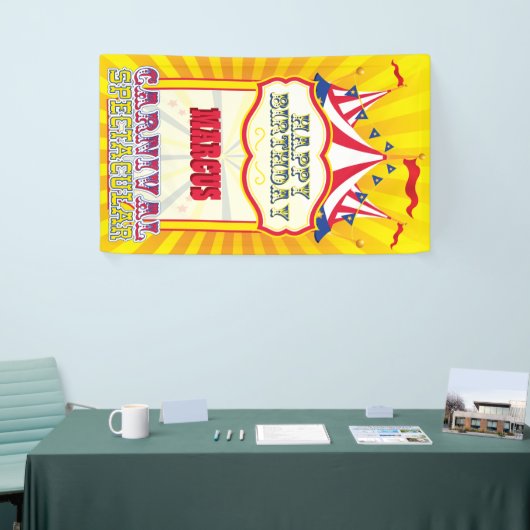 伝統的、カーニバルの誕生会 横断幕 (トレードショー)