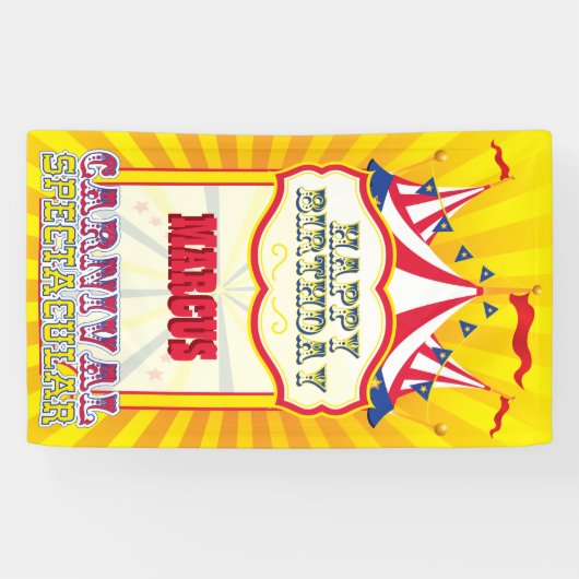 伝統的、カーニバルの誕生会 横断幕 (横)