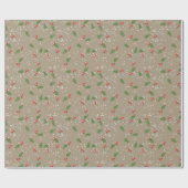 伝統的/クラシッククリスマスフローラ紙 ラッピングペーパー (フラット)