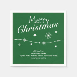 伝統的-クラシックグリーン – クリスマスナプキンス スタンダードカクテルナプキン