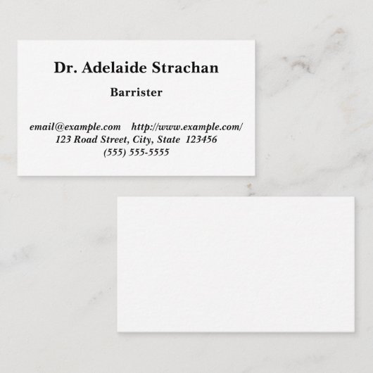 伝統的、クラシック名刺 名刺 (正面/裏面)