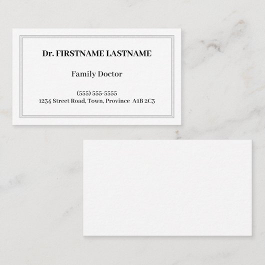 伝統的、クラシック、ヴィンテージ 名刺 (正面/裏面)