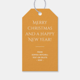 伝統的 – ゴールデンオレンジ – ミニマリストのギフトラベル ギフトタグ