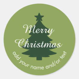 伝統的 – ソフトグリーンカスタムクリスマスシール ラウンドシール