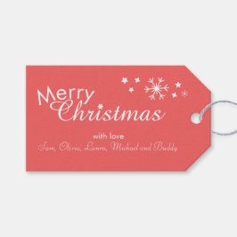 伝統的 – ソフトレッド – カスタマイズ可能なギフトラベル ギフトタグ
