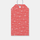 伝統的 – ソフトレッド – スノーフレークギフトラベル ギフトタグ (裏面)